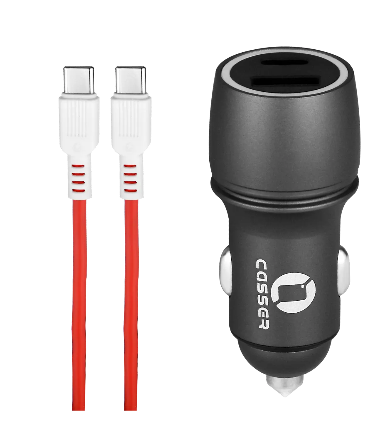3.4A Car Charger + Type‑C USB Cable